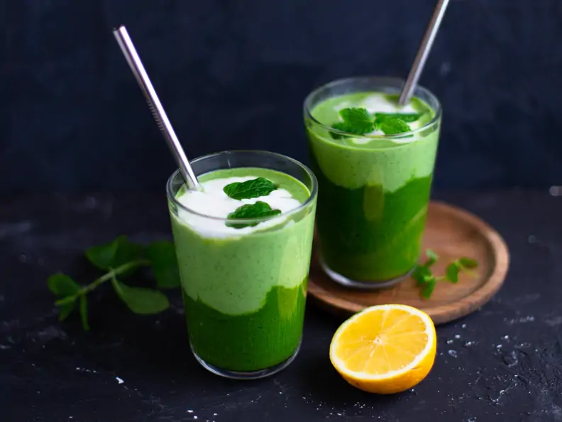 Grüner Smoothie mit Kefir