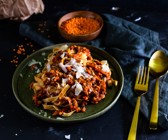 Linsenbolognese mit Tagliatelle