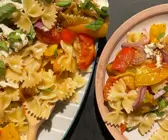 Nudelsalat mit gerösteter Paprika