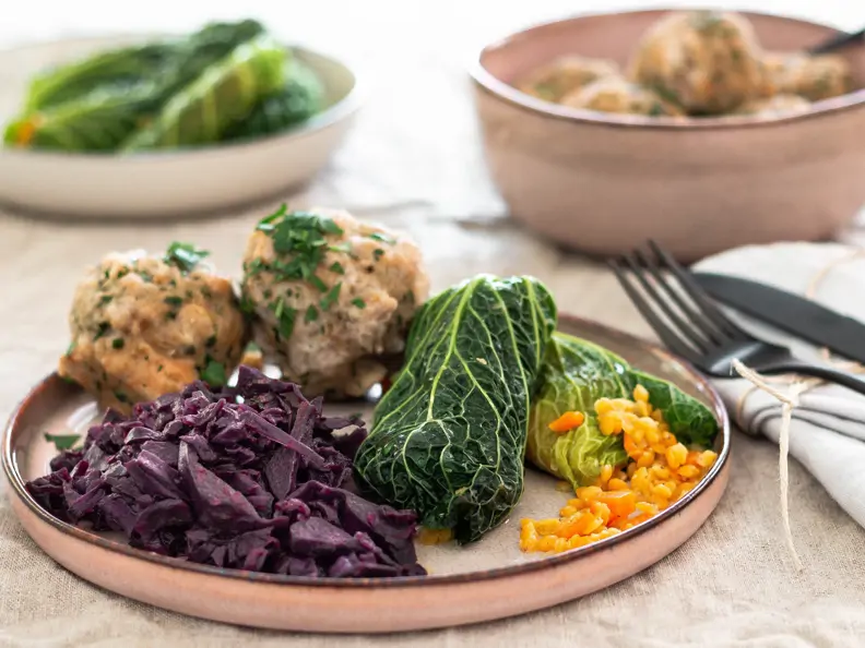 Vegane Wirsingrouladen