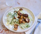 Reis mit Pilzen