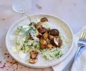 Reis mit Pilzen 