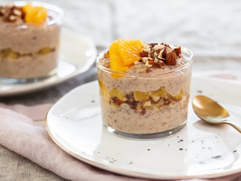 Veganes Vanillekipferl-Dessert mit Orange