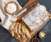 Smarter Quarkstollen mit Vollkorn und Rosinen