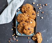 Haselnuss-Schoko-Cookies mit Sauerteig