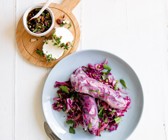 Rotkohl-Sommerrollen