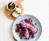 Rotkohl-Sommerrollen