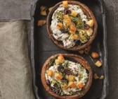Gratinierte Champignons mit Ziegenkäse