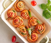 Vegetarische Pizzaschnecken