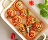Vegetarische Pizzaschnecken