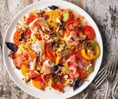 Tomatensalat, Bloody-Mary-Vinaigrette, Nuss-Quinoa