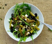 Grüne Erbsen Pasta mit Rucola