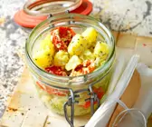 Kartoffelsalat mit Basilikummayonnaise