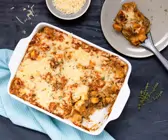 Gratinierter Wildauflauf mit Steckrüben und Maronen