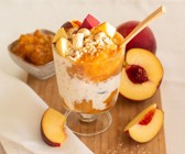 Overnight Oats mit Pfirsichpüree