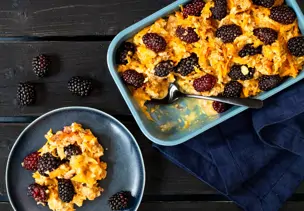 Baked Oats mit Brombeeren