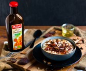 Overnight-Dinkel-Porridge mit Flohsamenschalen