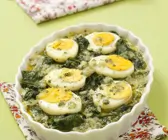 Spinat-Gratin mit Ei und Parmesan