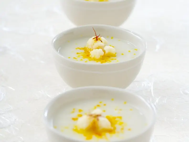 Blumenkohlcremesuppe mit Safran