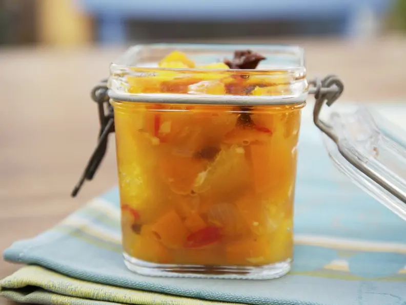 Chutney mit Orangen und Kürbis