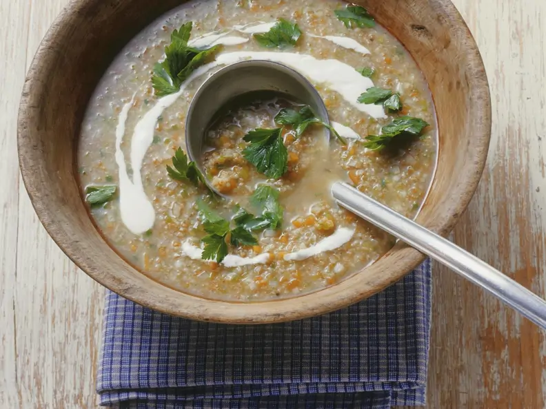 Suppe mit Badischem Reis (Grünkern)