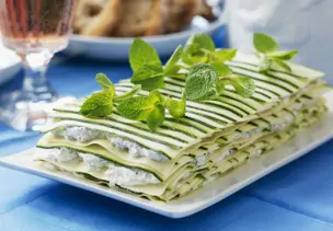 Zucchini-Lasagne mit Frischkäse