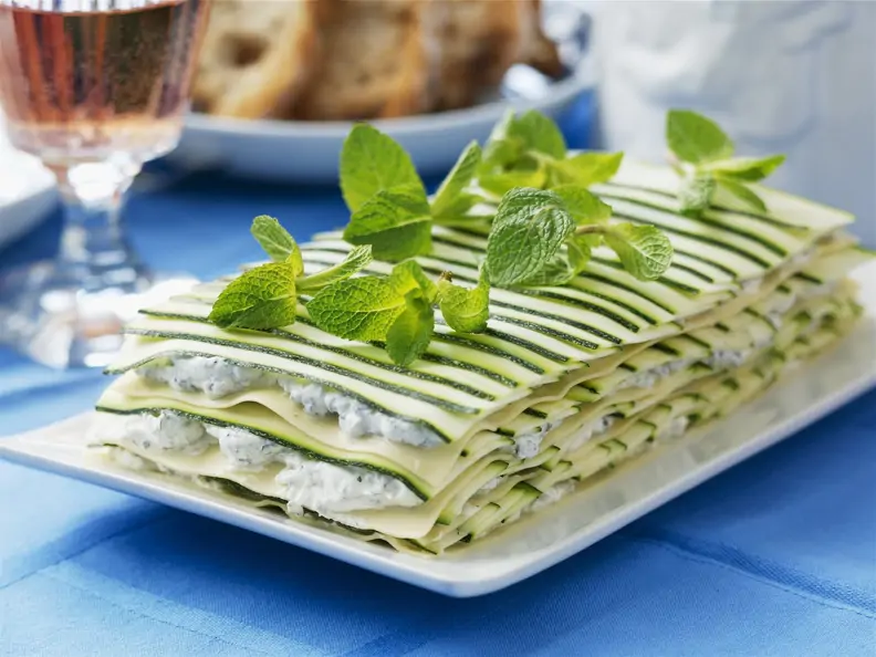 Zucchini-Lasagne mit Frischkäse
