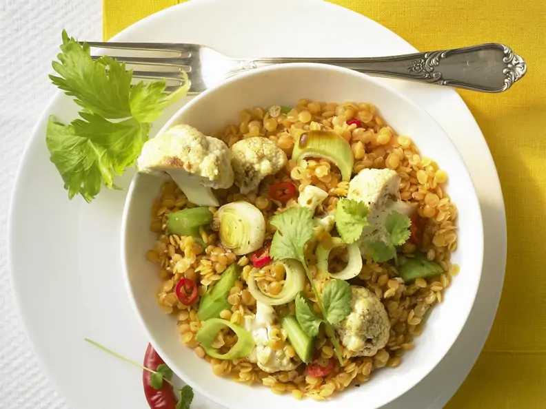Linsencurry mit Blumenkohl