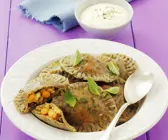 Vollkorn-Spinat-Nudeln mit Schafskäse-Kichererbsen-Füllung
