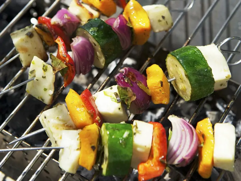 Halloumi-Gemüse-Spieße