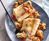 Ofen-Fischfilet mit Champignonbutter