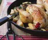 Perlhuhn mit Gemüse nach französischer Art