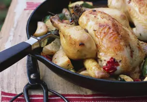 Perlhuhn mit Gemüse nach französischer Art