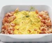 Fischauflauf mit Shrimps und Safran