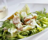 Zander mit grüner Pasta