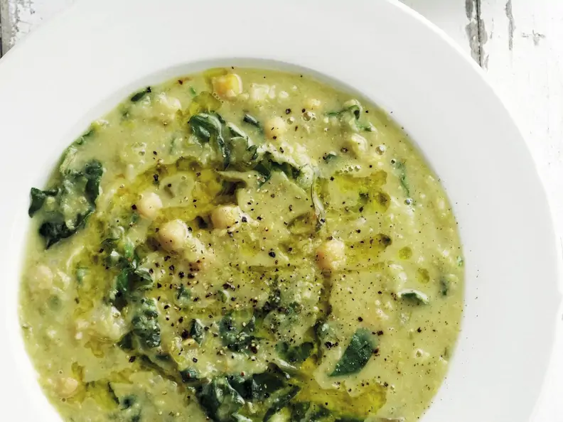Kichererbsen-Mangold-Suppe