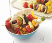 Gemüsespieße mit Pitabrot