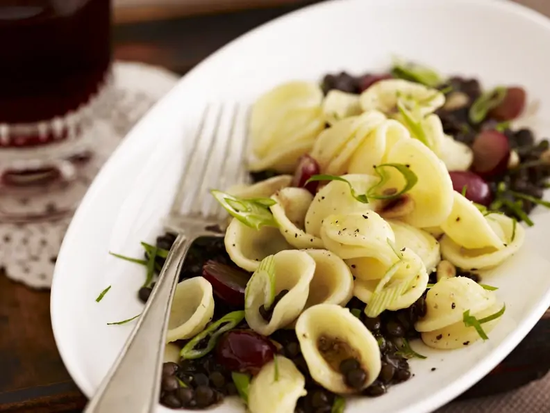 Pasta mit Balsamico-Linsen-Gemüse