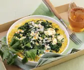 Hirsegratin mit Brennesseln