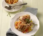 Hähnchenkeule mit Papayasalsa