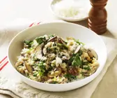 Risotto mit Spinat und Pilzen
