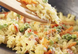 Käsespätzle mit Gemüse