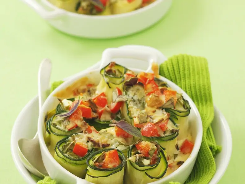 Zucchinirouladen mit Käse