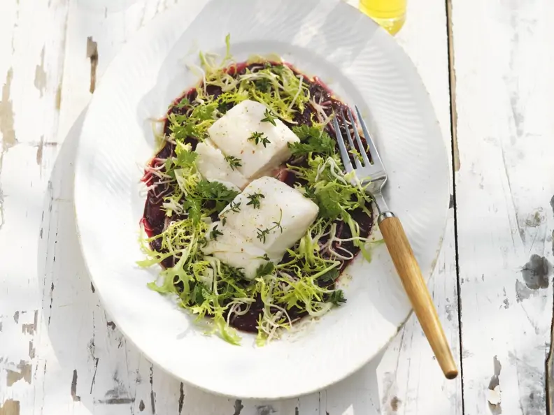 Gegrillter Kabeljau mit Rote-Bete-Salat