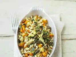 Gemüse-Weizen-Pfanne