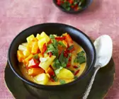 Paprika-Süßkartoffel-Eintopf nach indischer Art