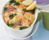 Lachs-Spinat-Gratin
