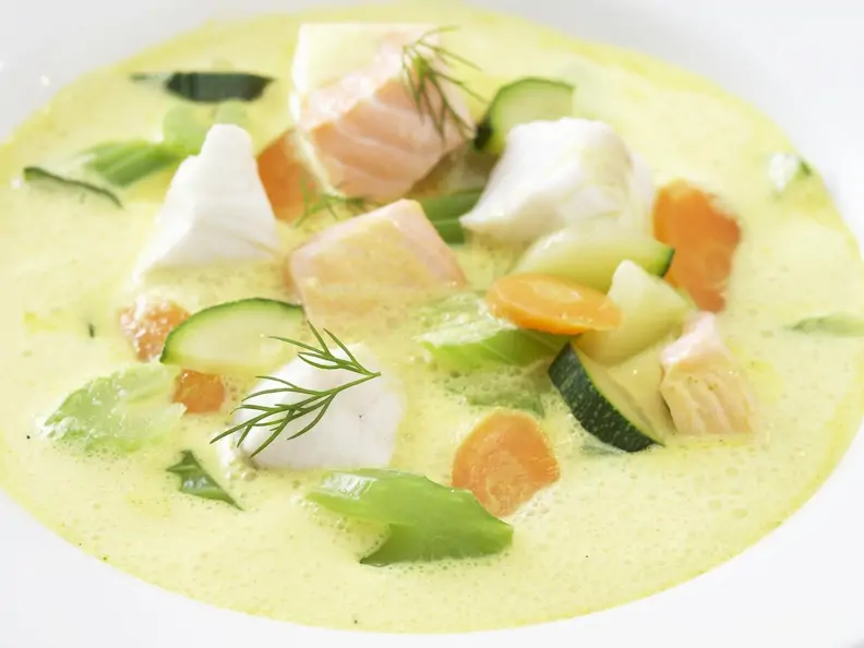 Fisch-Curry-Suppe