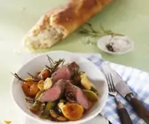 Filet vom Lamm mit Lauch-Aprikosen-Gemüse