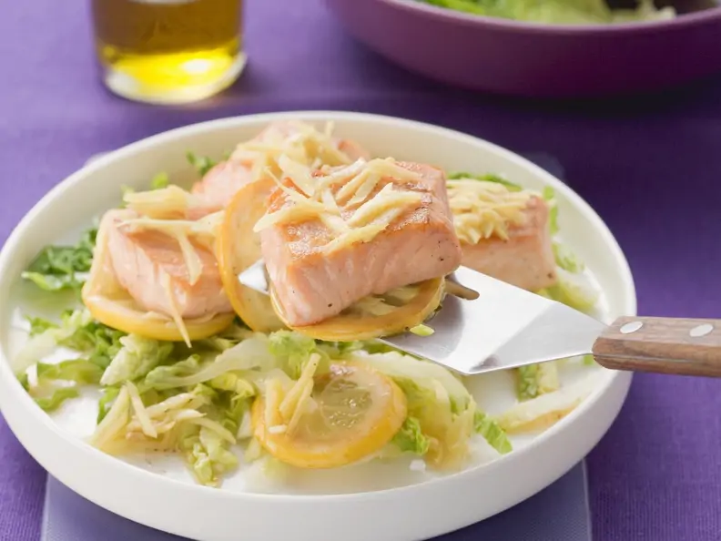 Lachs mit Zitrone und Ingwer
